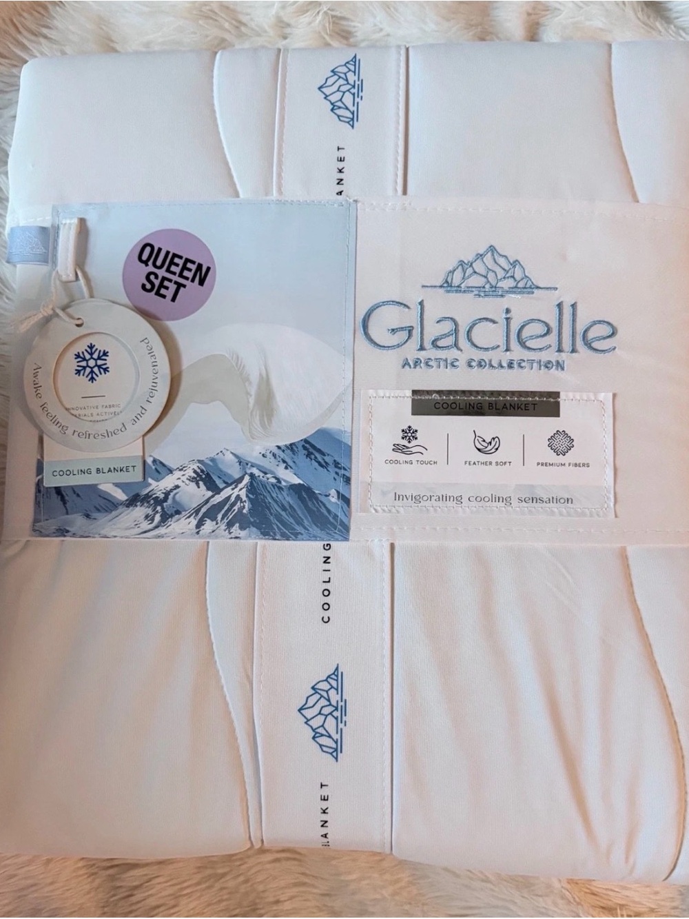 RARE NWT Glacielle Arctic Cooling Blanket Queen White AS SEEN ON TIKTOK & INSTA!
